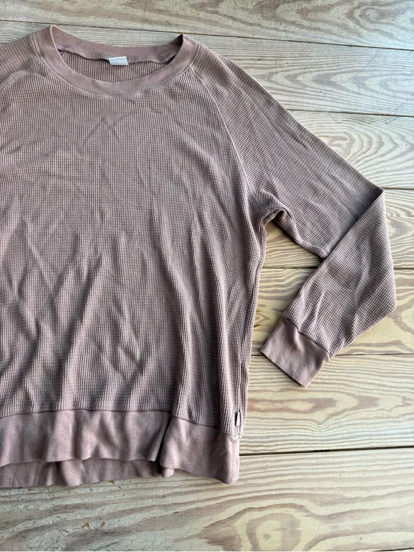 Tna Waffle Knit Long Sleeve Top Size L - Image 2