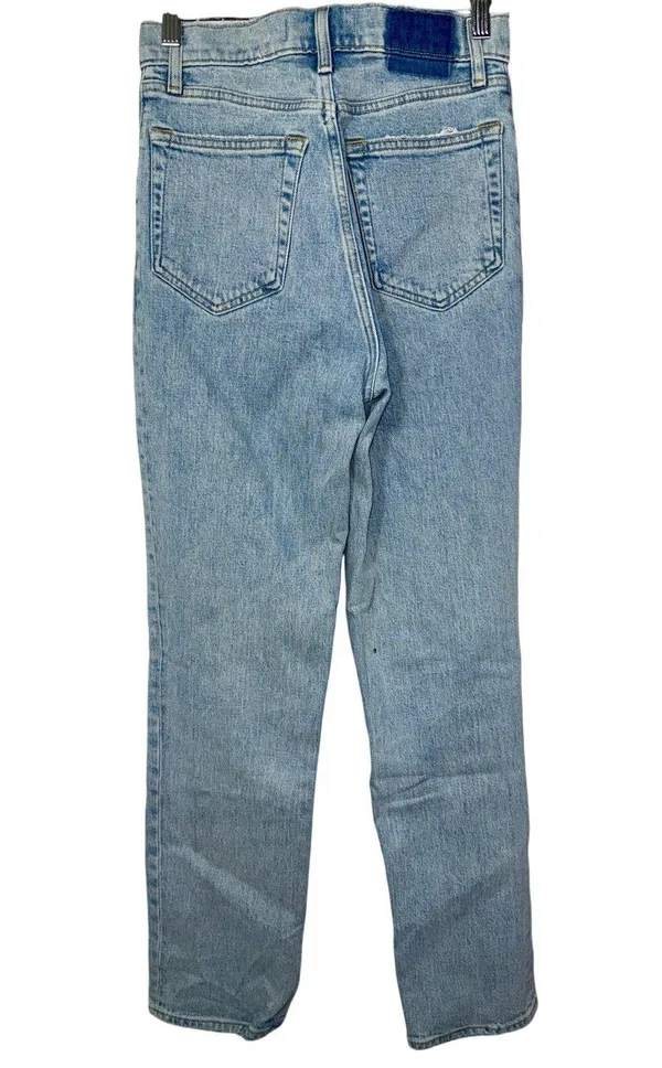Abercrombie & Fitch The ’90s Straight Ultra High Rise Blue Denim Jeans Size 26 2 - Image 2