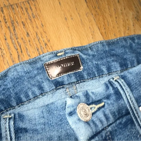 MOTHER‎ The Looker Step Ankle Fray Jeans Despite Differences Denim Blue 27 - Image 3