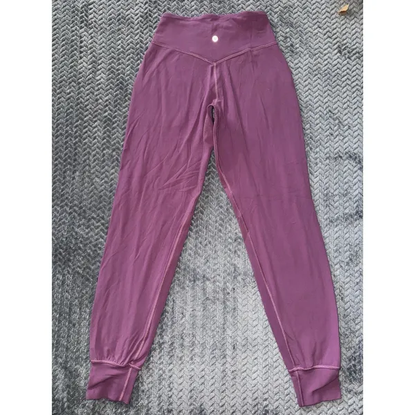 Lululemon‎ Women's Align High Rise Jogger Pants Front Pockets Plum Size 4 - Image 4