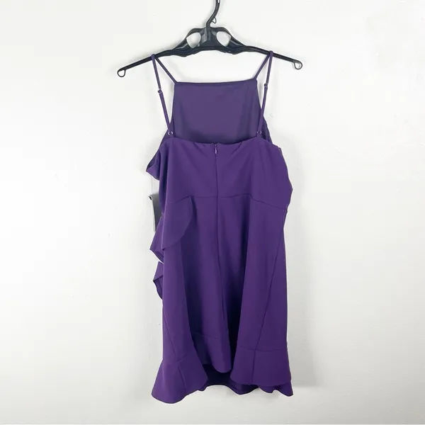 LULUS Great Things Purple Ruffled Trim High Neckline Bodycon Dress XL Party Boho - Image 2