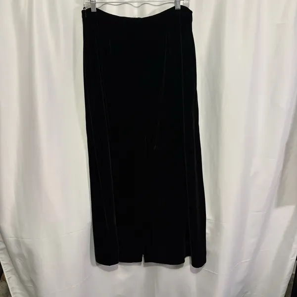 Rena Rowan Vintage Whimsigoth Velvet Midi/Maxi Skirt Size 14 Black Modest Minimalist Glam - Image 4