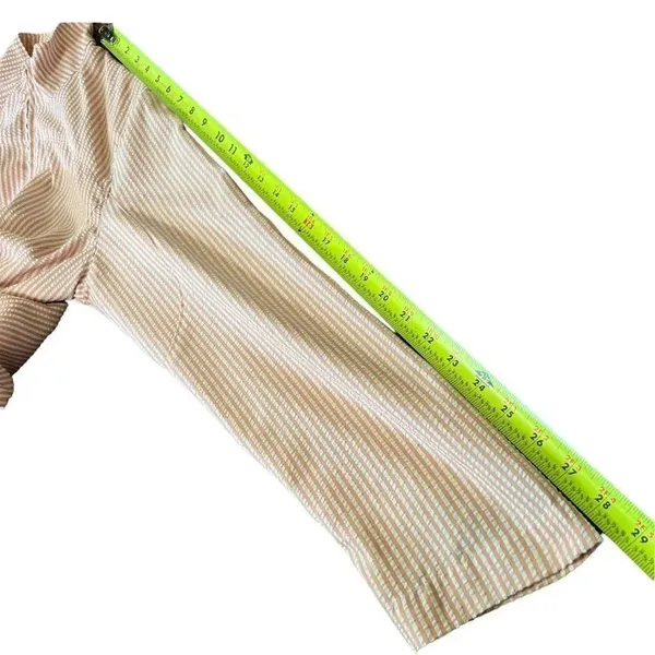 Women’s Orvis Peach White Zip Front Seersucker Jacket - Image 5