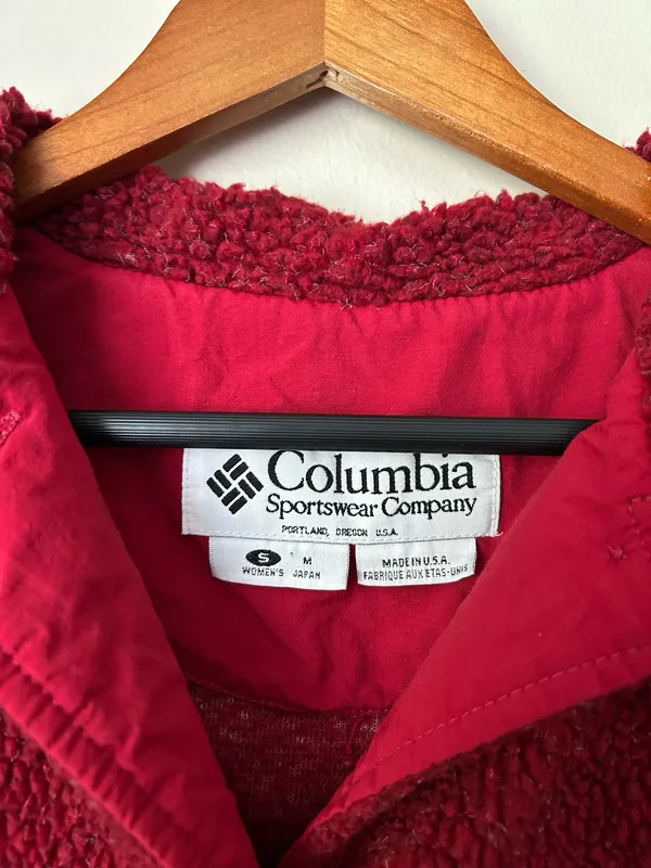 Vintage Columbia Sherpa jacket small - missing button!  - Image 3