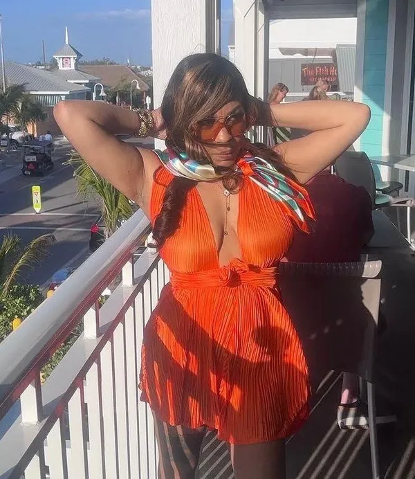 Orange pleated satin romper Size XS - Image 2