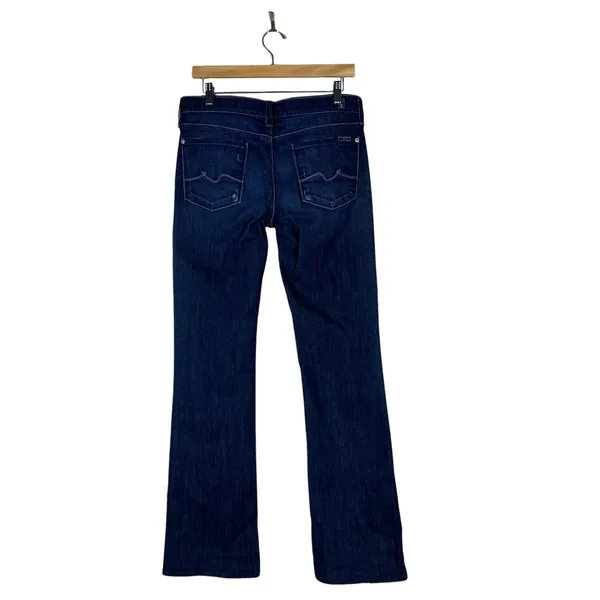 7 For All Mankind Bootcut Jeans Dark Wash Denim Indie Sleaze Size 28 - Image 3