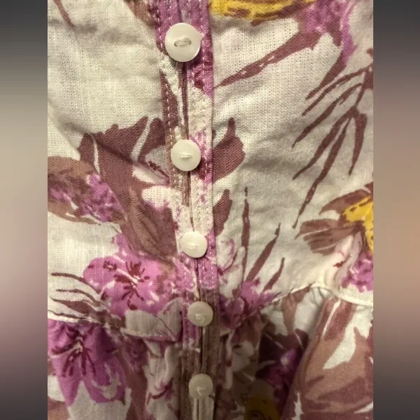 Sonoma Floral Banana Poplin Pajama Cami Tank Top Loungewear Tropical Coquette L - Image 11