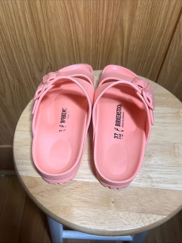 Birkenstock Pink Two-Strap EVA Sandals - Image 3