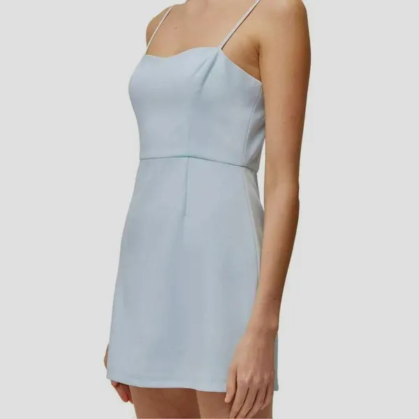 New. French Connection baby blue mini dress. MSRP $168. Size 6 - Image 4