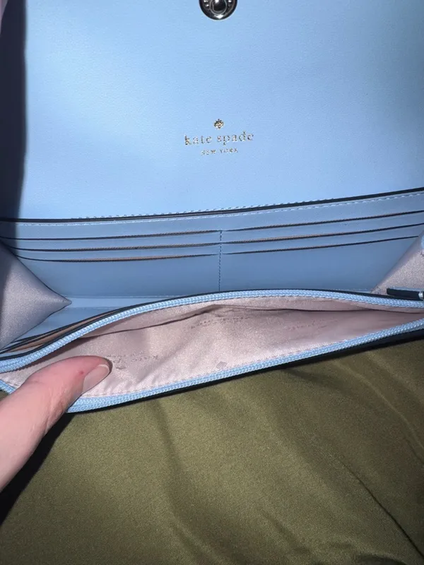 kate spade light blue leather continental wallet - Image 4