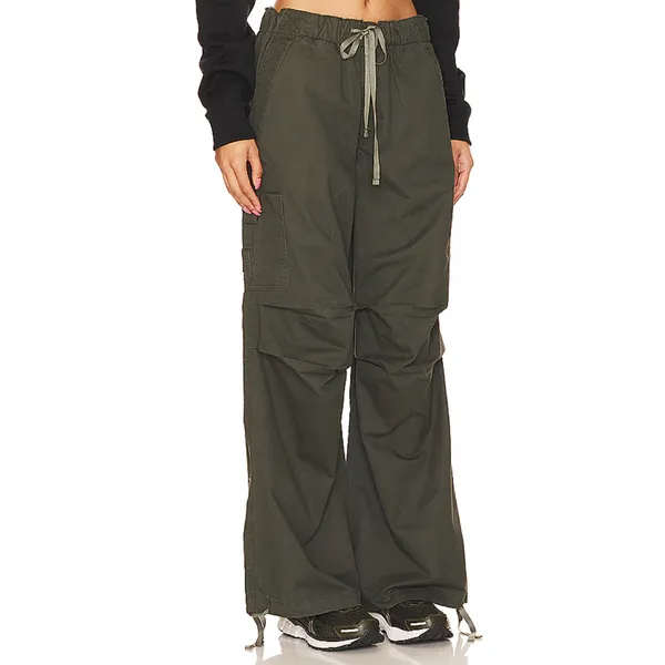 Superdown Army Green Cargo Pants Small Baggy Wide Leg Jogger Revolve $82 NEW - Image 3