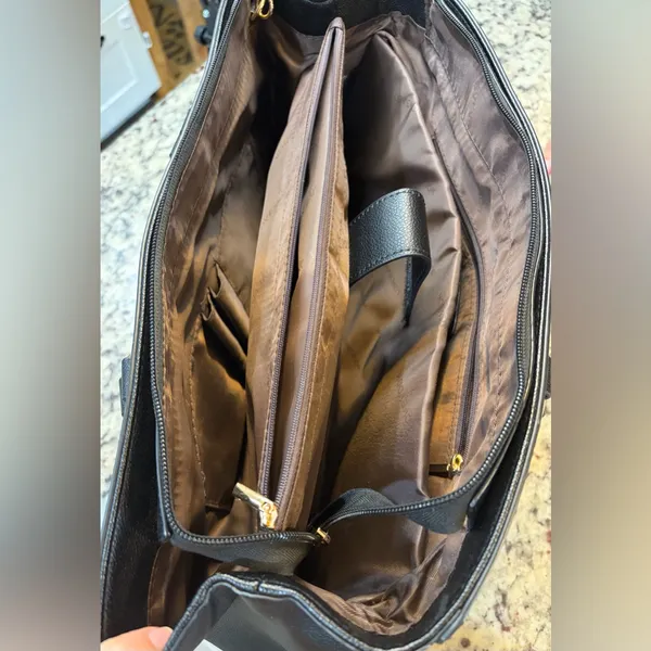 Black Laptop Shoulder Bag, 15.6" - Image 6