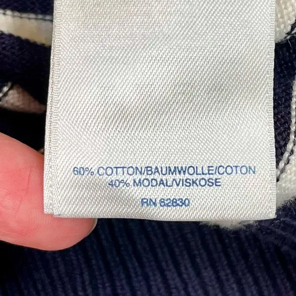 The Outfitters By Lands End Striped Crew Neck Sweater Large - Image 9