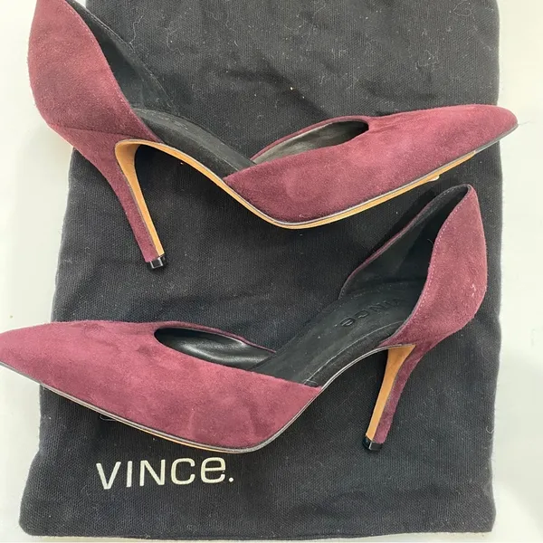 Vince Maroon leather heels - Image 8