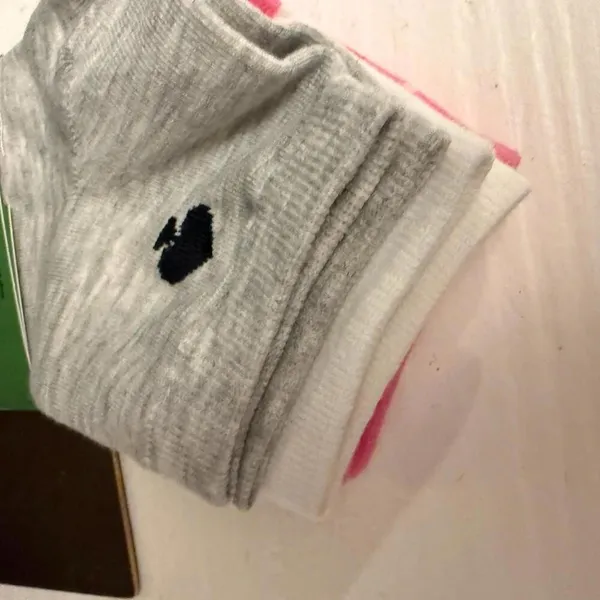 Kate Spade New York Heart Quarter Socks 3 Pack Pink Grey White NWT - Image 5