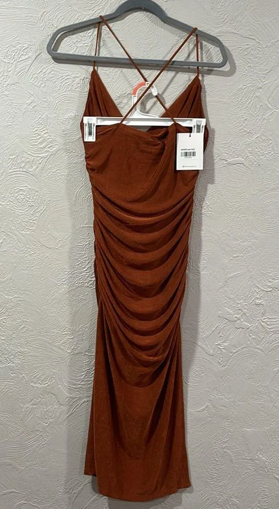 Hello Molly Party Lover Midi Dress Rust Size Large NWT - Image 7
