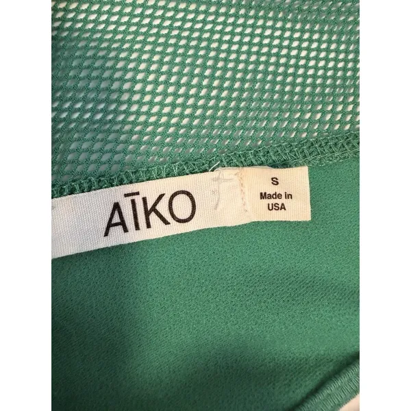 Aiko Green Sleeveless Sheath Dress Women’s Size Small Mesh Work‎ Career Cocktail - Image 8