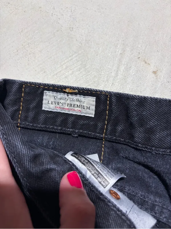 Levi Strauss Levi’s 501 premium black denim jeans 30x30 frayed - Image 6