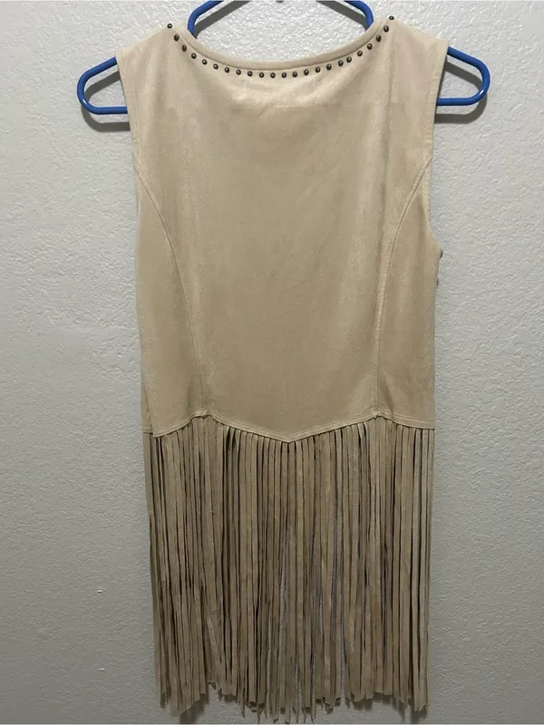 Idyllwind Monticello Fringe Faux Suede Studded Tank Size Small - Image 3