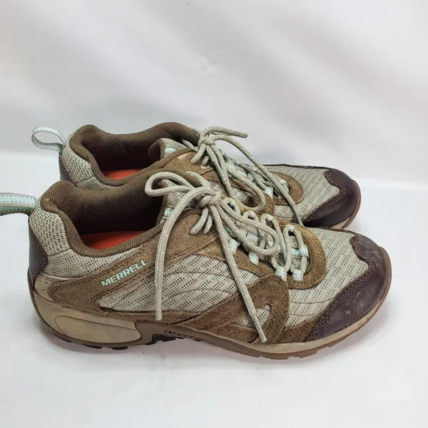 Merrell Shoes Womens 8.5 Chocolate Chip Egg Shell Hiking J123849C Brown‎ Fabric - Image 4