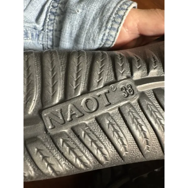 Naot Matua Suede Patent Mary Jane Size 38 US 7-7.5 Black Comfort Shoe - Image 8