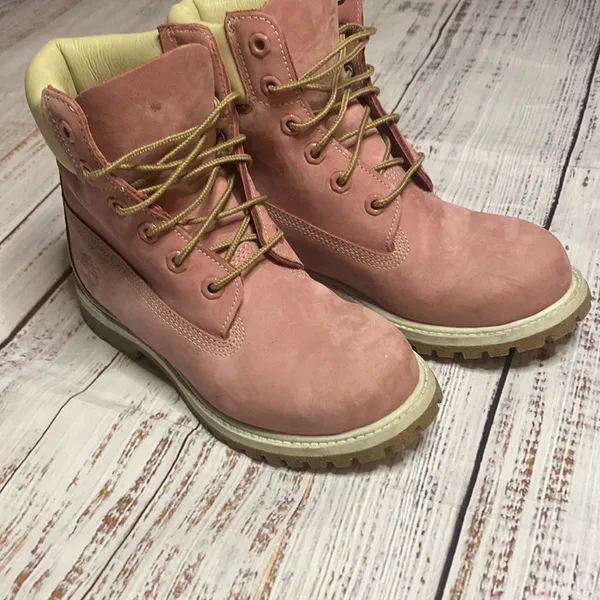 Timberland Pink leather combat boots Size 6 - Image 14