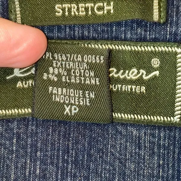 Eddie‎ Bauer Denim Jacket XS Stretch Trucker Blue Classic Jean Jacket - Image 6