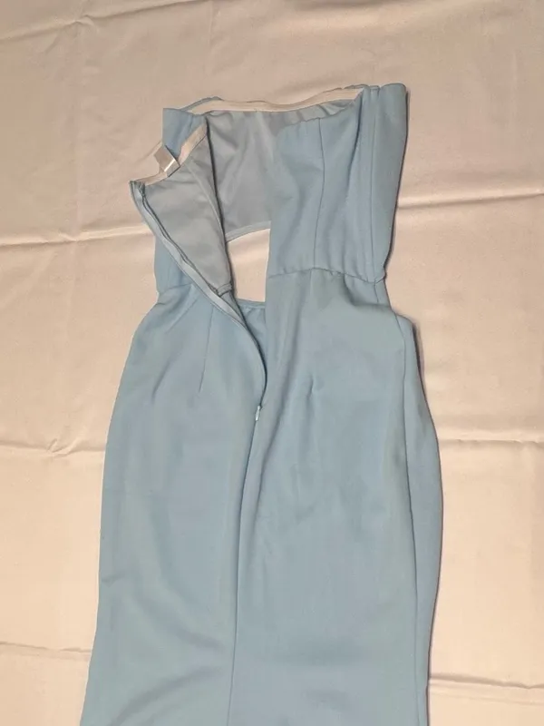 Lucy‎ in the Sky Light Blue Strapless Maxi Dress - Size S - NEW Without Tags. - Image 10