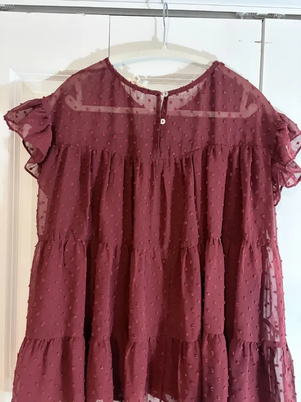Entro Swiss Dot Tiered Ruffle Blouse - Image 2
