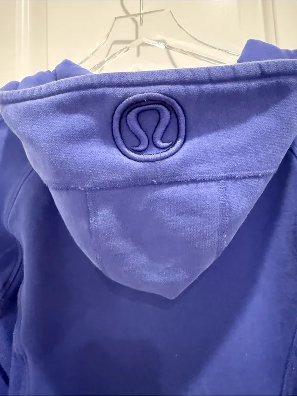 LULULEMON Scuba Hoodie Sweatshirt in Pigment Blue Full Zipper size‎ 10 - Image 5