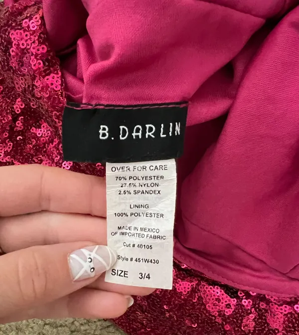 Dillard's Pink Sparkle Mini Dress - Image 4