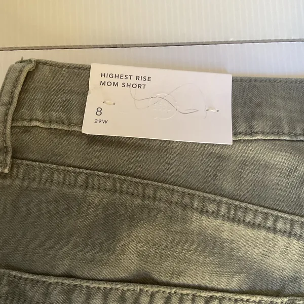 American Eagle Women’s Highest Rise Mom Shorts Sz 8 (29W) Green Y2K Festival NWT - Image 4