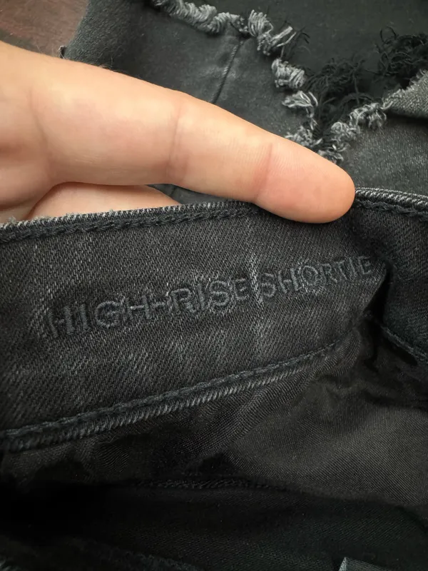 American Eagle Next Level Stretch High-Rise Shortie Black Shorts Size 8 - Image 4