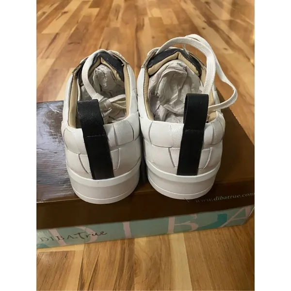 Diba True Yuliana Black White Leather Sneaker Size 8.5 New With Box - Image 6