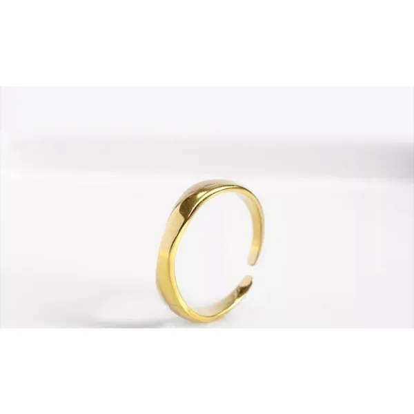 Boutique NEW 14k Yellow Gold Wave Ring | Gold‎ Plated Sterling Silver - Image 9