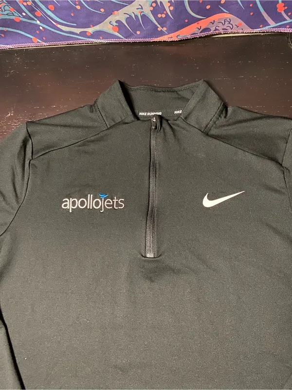 Nike Black Long-Sleeve Half-Zip Rash Guard - Image 2