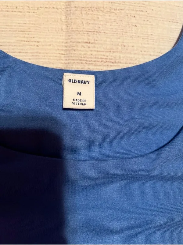 New Old Navy Women's Scoop Neck Blue A-Line Dress M - Image 2