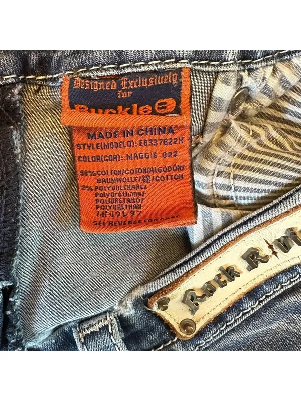 Rock Revival Maggie B21 Bootcut Jeans Women’s 27 Embellished Y2K Medium Wash - Image 10