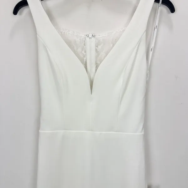 Lulus Extraordinary Romance White Button Back Mermaid Maxi Dress Formal S NWT - Image 15