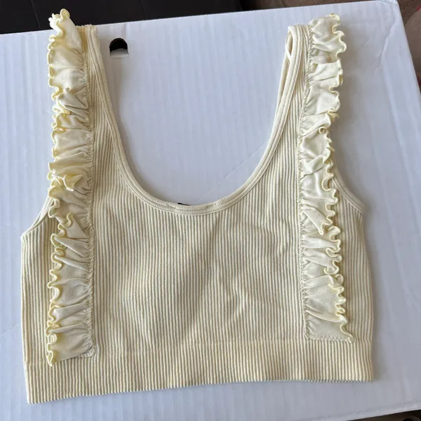 ZARA Seamless Ruffle Crop Top - Image 3