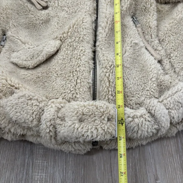 Free People Sherpa Jacket Womens Size Small So Cozy Slouchy Fleece Moto Jacket - Image 6