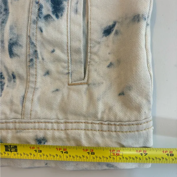 FREE People Rumors Denim Jacket in Jones Tie Dye Blue‎ Size Small EEUC 0436 - Image 13