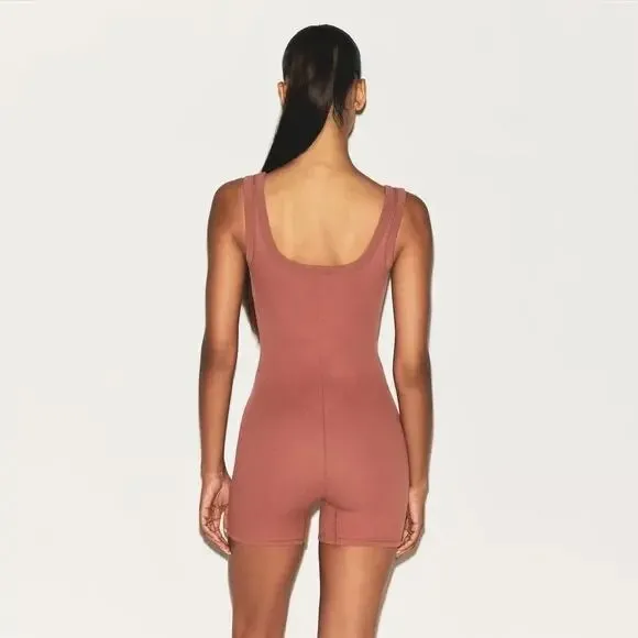 Skims cotton rib onesie Color redwood - Image 2