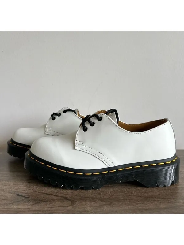 DR. MARTENS 1461 Bex Off White Unisex Oxford Shoe Size 6 or 5 #892 - Image 3