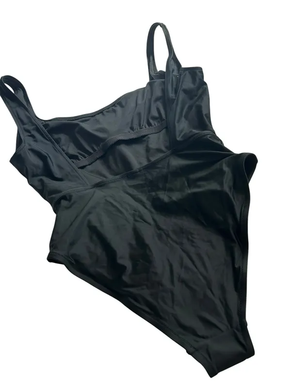 New Madewell Large Second Wave Square Neck Black One Piece Sustainable Swimsuit - Image 6