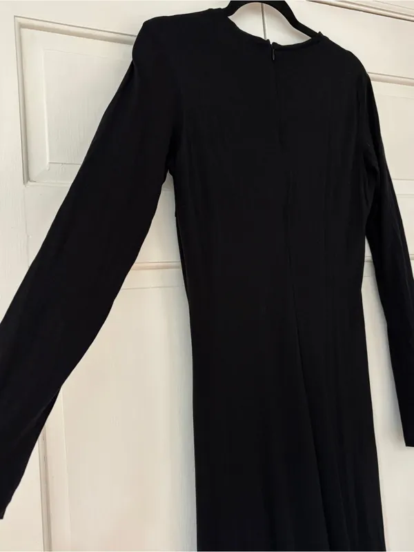 Ulla Johnson Ceryse Dress Noir Black Long Sleeve Ruched Waist‎ Maxi Size Large - Image 11