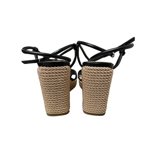 Marc Fisher Women's Black Strappy Wedge 4" Heels Size 8M-SKU 1934 - Image 2