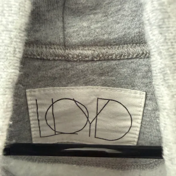 Lloyd sz M Grey Mock Neck Fleece‎ Sweatshirt Boxy Pullover Preppy Lagenlook - Image 4