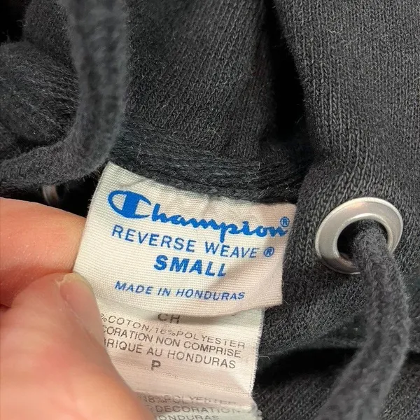 Champion Reverse Weave‎ Fleece Pullover Hoodie Black Womens Size Small Classic - Image 11
