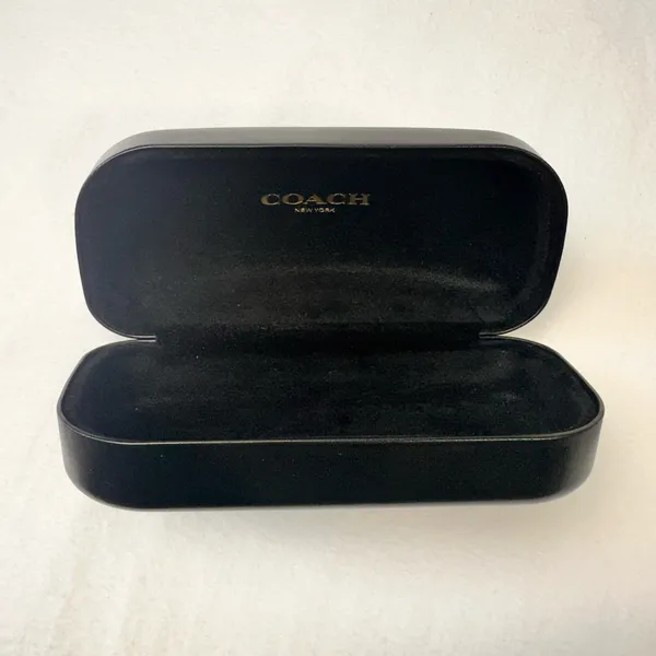 Coach Sunglasses Leather Hard Eyeglass Case Black Storage Accessories Classic - Image 4